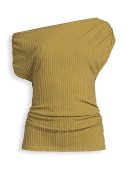 Michelle Keegan Ribbed Asymetric Top - Olive €32 at Very.ie