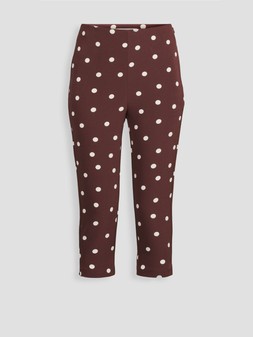 Michelle Keegan Tailored Capri Trousers - Brown Polka €38 at Very.ie