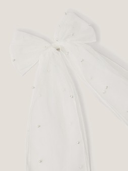 Monsoon Girls Communion Veil Pearl Bow Clip - White €15 at Very.ie