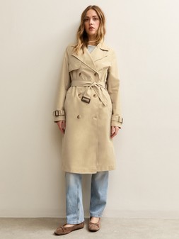 New Look Stone Double Breasted Trench Coat €72 at Very.ie