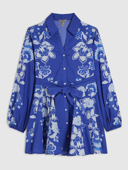 River Island Two Tone Belted Shirt Dress - Blue €50 at Very.ie