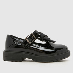 Schuh Patent Bow T-Bar School Shoes - Black €40 at Very.ie