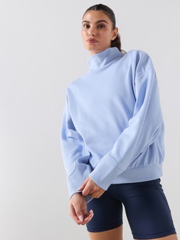 Sweaty Betty Womens Training Revive Rib Mix Funnel Neck Sweatshirt - Blue €95 at Very.ie
