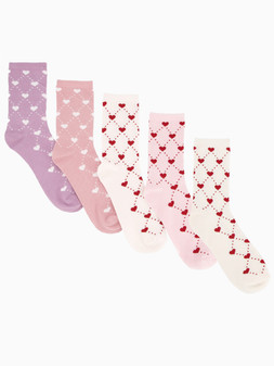 The Very Collection 5 Pack Ankle Socks Hearts €12 at Very.ie