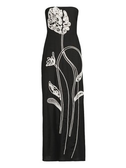 The Very Collection Black Floral Strapless Dress €40 at Very.ie