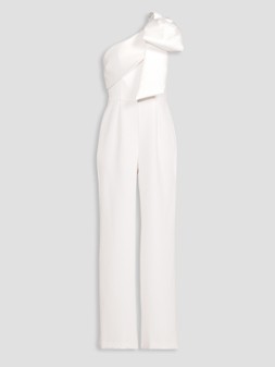 The Very Collection Bow Detail One Shoulder Jumpsuit White €80 at Very.ie