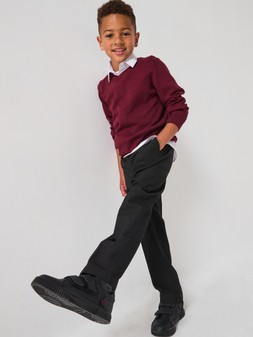 The Very Collection Boys 2 Pack Pull On School Trousers - Black €15 at Very.ie