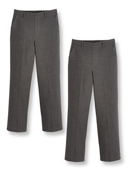 The Very Collection Boys 2 Pack Pull On School Trousers - Grey €15 at Very.ie
