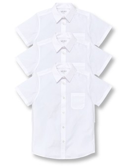 The Very Collection Boys 3 Pack Short Sleeve School Shirts - White €11 at Very.ie