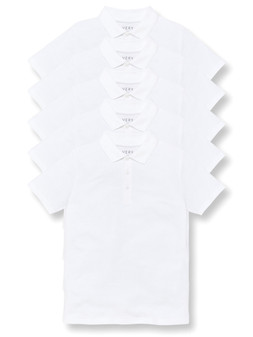 The Very Collection Boys 5 Pack Polo School Tops - White €15 at Very.ie