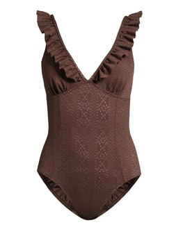 The Very Collection Brown Frill Swimsuit €38 at Very.ie