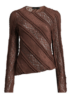 The Very Collection Long Sleeve Lace Top - Brown €26 at Very.ie
