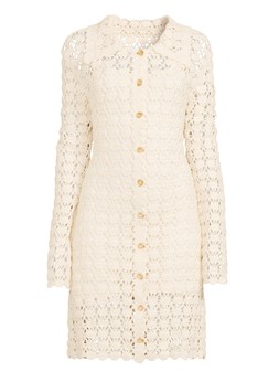 The Very Collection Cotton Rich Long Sleeve Collared Crochet Mini Dress €82 at Very.ie