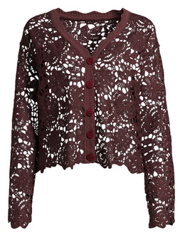 The Very Collection V Neck Crochet Cardigan Co ord - Brown €48 at Very.ie
