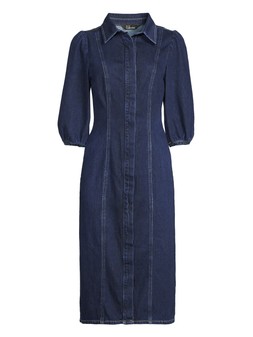 The Very Collection Denim Puff Sleeve Midi Dress - Dark Wash €58 at Very.ie