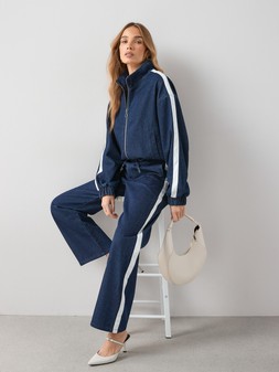 The Very Collection Denim Sports Jacket Co Ord €58,Side Stripe Co-Ord Jeans €45 at Very.ie