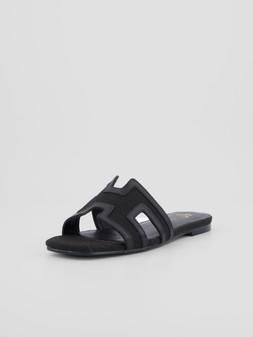 The Very Collection Extra Wide Fit Flat Slider Sandal - Black €32 at Very.ie
