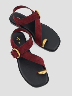 The Very Collection Flat Sandal With Toe Ring - Red €35 at Very.ie