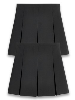 The Very Collection Girls 2 Pack Classic Pleated Water-Repellent School Skirts - Black €14 at Very.ie