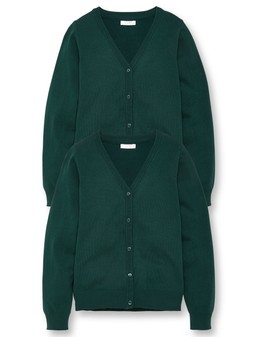 The Very Collection Girls 2 Pack School Cardigans - Green €15 at Very.ie