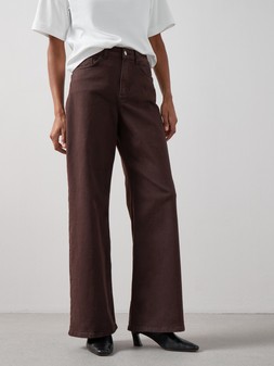 The Very Collection High Waist Wide Leg Jeans - Brown €48 at Very.ie