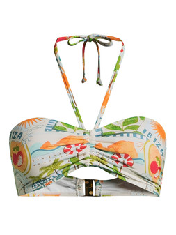 The Very Collection Ibiza Postcard Print Bandeau Top €20 at Very.ie