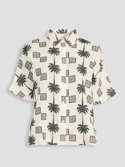 The Very Collection Palm Printed Beach Shirt Co Ord €25 at Very.ie