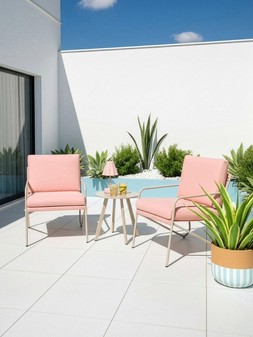 The Very Collection Palm Springs Bistro Set - Pink €339 at Very.ie