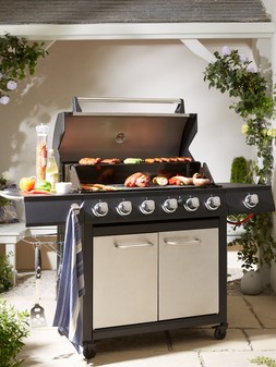 The Very Collection Premium Stainless Steel 6-Burner Barbecue with Side Burner €589.99 at Very.ie