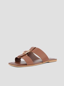 The Very Collection Real Leather Buckle Slider - Brown €32 at Very.ie