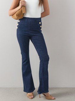 The Very Collection Sailor Flare Leg Jeans - Dark Wash €45 at Very.ie
