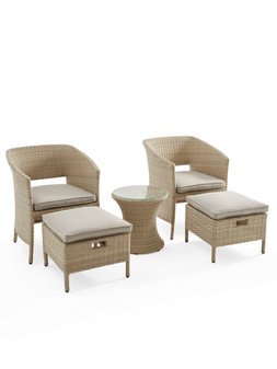 The Very Collection Sarasota Bistro Set With Footstools €739.99 at Very.ie