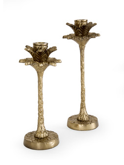The Very Collection Set Of 2 Palm Tree Candlestick Holder €64.99 at Very.ie