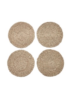 The Very Collection Set Of 4 Round Dark Seagrass Placemats €19.99 at Very.ie