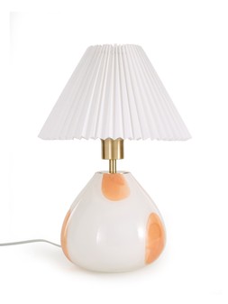 The Very Collection Spotted Glass Table Lamp With Pleated Shade €71.99 at Very.ie