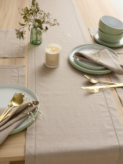 The Very Collection Stone Linen Table Runner 36 X 180cm €25.99 at Very.ie