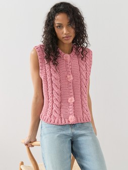 The Very Collection Tape Yarn Cable Knitted Vest €45 at Very.ie