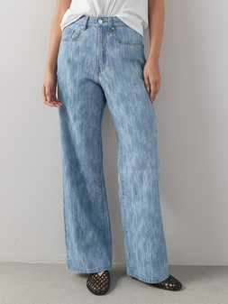 The Very Collection Texture Denim Co-Ord Wide Leg Jeans - Mid Wash €40 at Very.ie