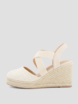 The Very Collection Wide Fit High Closed Toe Wedge Shoe - Natural €35 at Very.ie