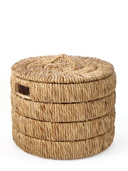 Michelle Keegan Home MK Ribbed Woven Storage Basket With Lid €51.99 at Very.ie