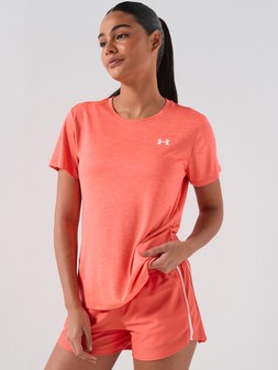 UNDER ARMOUR Womens Training Tech Short Sleeve Crew Neck T-shirt - Orange €35 at Very.ie