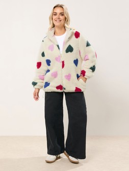 Yours Curve Colourful Hearts Sherpa Fleece €40 at Very.ie