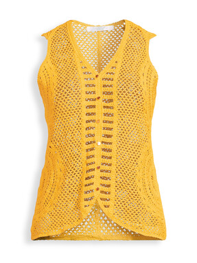 Michelle Keegan Crochet Longline Waistcoat - Yellow €45 at Very.ie