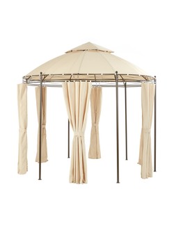 QWXMX The Very Collection 3m Round Steel Showerproof Gazebo With Sides - Sturdy Steel Frame £299.99