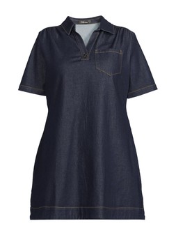 The Very Collection Curve Collared Denim Stretch Shift Dress £40