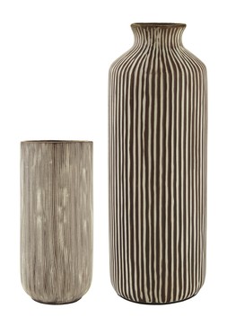 VA3FD The Very Collection Set of 2 Striped Vases £27