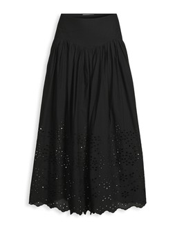 Michelle Keegan Cutwork Maxi Skirt - Black - £45