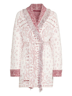 The Very Collection Fringe Jacquard Wrap Cardigan £55