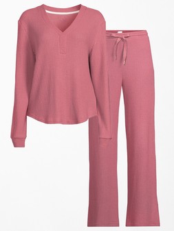 The Very Collection - Mauve Waffle PJ Set £25