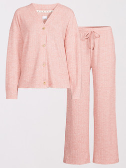 The Very Collection Soft Touch Rib V Beck And Wide Leg Loungewear Set £28